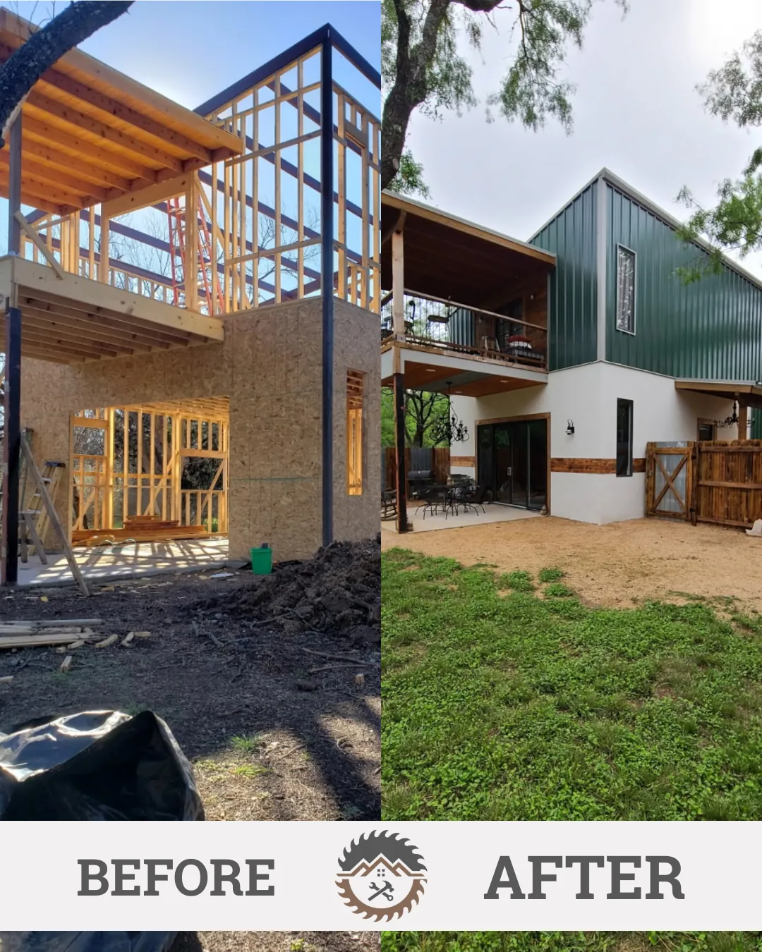 Before and after: two-story custom addition